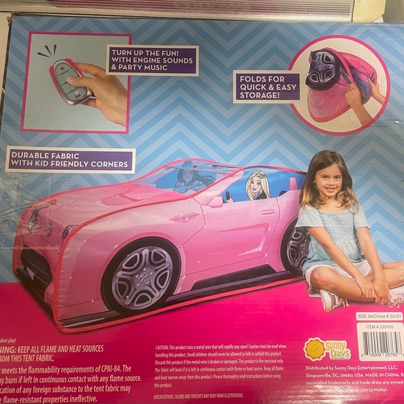 Used Once Barbie Convertible Pop Up With Musical Key Fob (Unopened Unused) - Picture 3 of 9